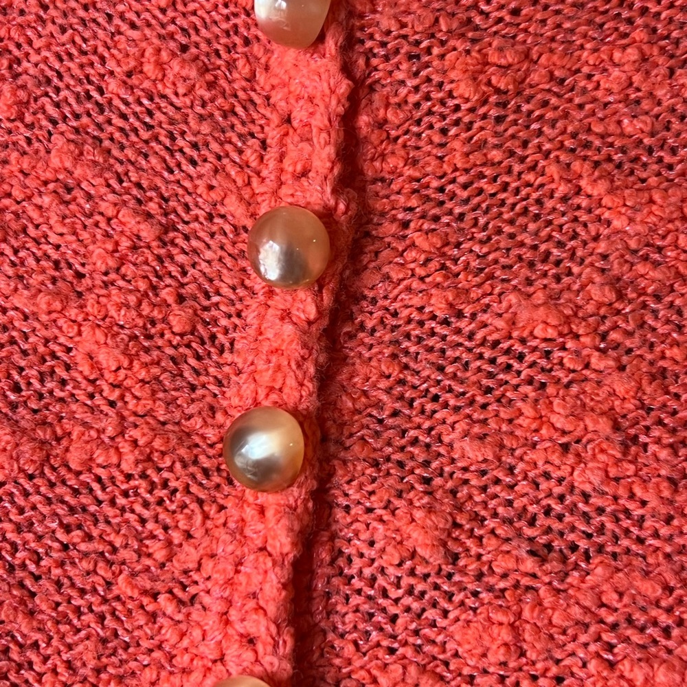 St. John Coral Textured Long Sleeve Dress - Picture 4 of 10